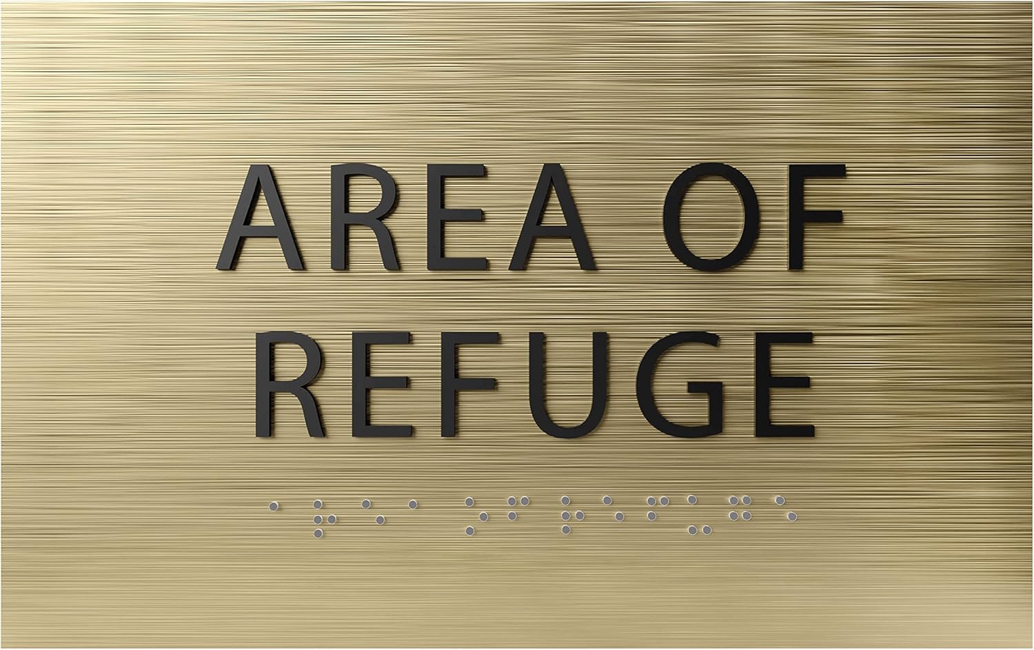 6" X4" Area of Refuge Sign - ADA Compliant Tactile Graphics Grade 2 Braille Text | Wall Mount Plastic Signs for Shopping Malls, Offices, Hotels, Schools, Apartments & Restaurants
