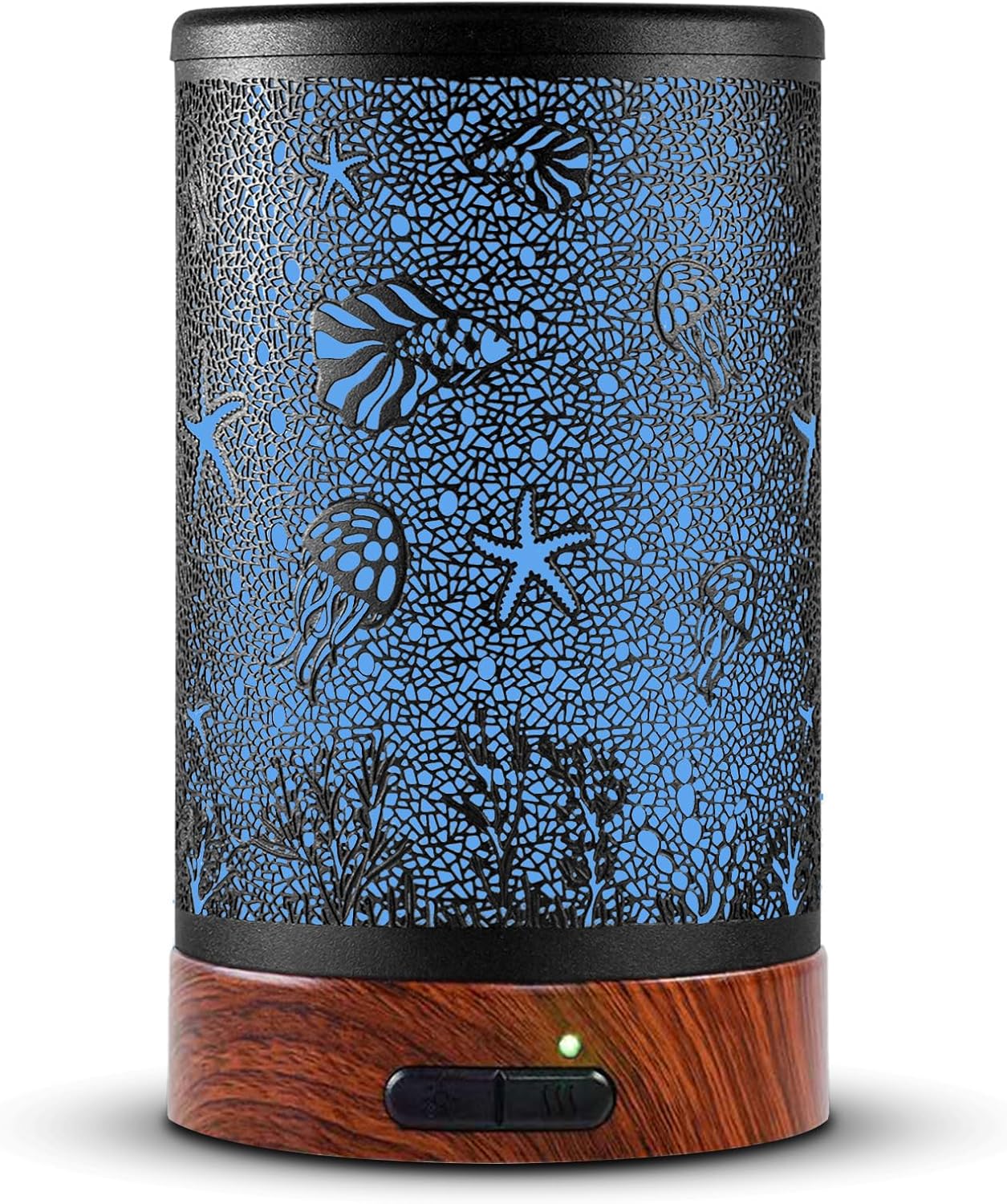 Aromatherapy Essential Oil Diffuser 150ml- Electric Cool Mist Aroma Diffuser with Intermittent Mode, Auto Shut-Off Protection, 7 Colors Changing LED Light for Home Office Decor & Gift (Sea)