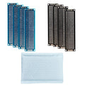32 Pcs(2x8cm) Double Sided PCB Board Prototype Kit Soldering 2 Colour Universal Printed Circuit Board for DIY Soldering and Electronic Project