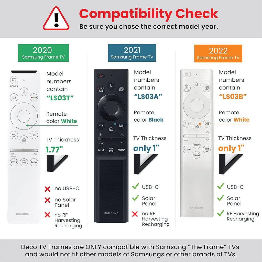 German Silver Prismatic 43" Alloy Deco TV Frame - Compatible ONLY with Samsung The Frame TVs (Fits 2021-2025, LS03A, LS03B, LS03C, LS03D, LS03FA)