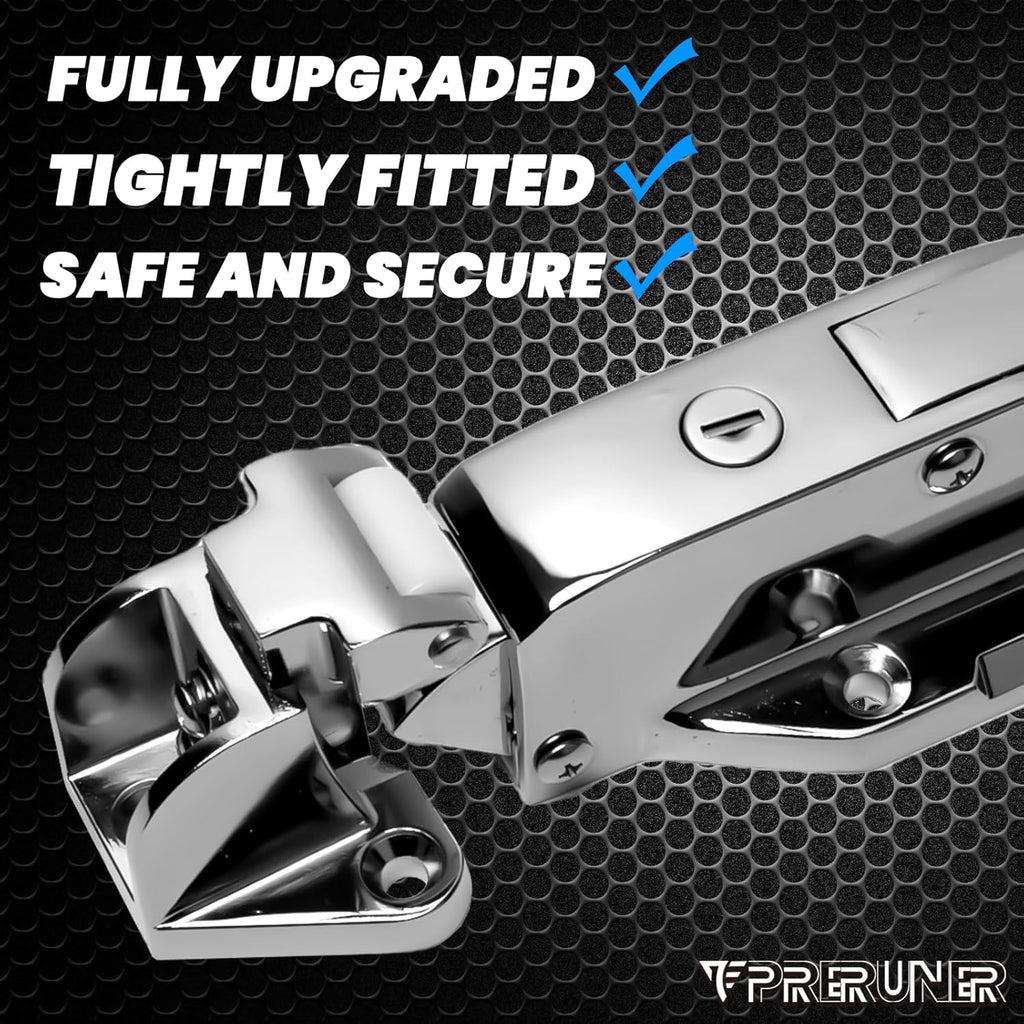 New Upgraded Walk in Cooler Door Handle, Walk in Cooler Door Closer Complete Latch Kit, Freezer Doors Handle, Offset -1/8 in to 1/4 in(Flush) and 5.9" Solid Metal Interior Release Handle