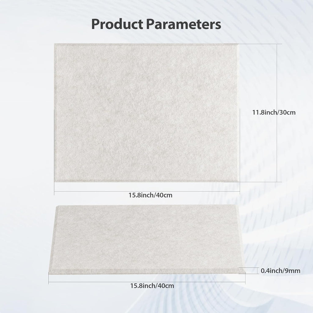 12 Pack Acoustic Panels Self Adhesive Sound Proof Foam, High Density Sound Acoustic Panel, 16X12X0.4 Inch 4:3 Rectangle Panels in Home, Office, Reccording Room, Studio,and more(Beige)