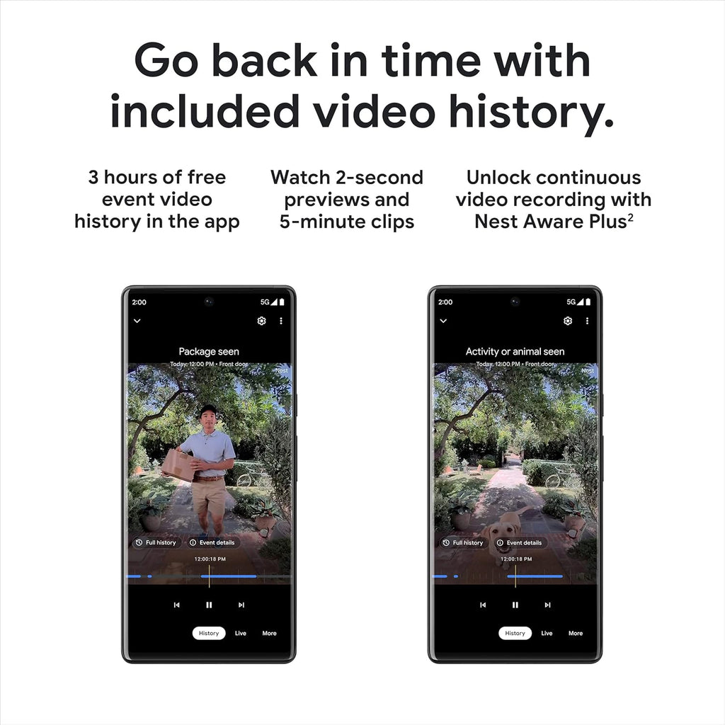 Google Nest Doorbell - (Wired, 2nd Gen) - Wired Video Doorbell Camera - Doorbell Security Camera - Ivy