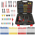 110PCS Automotive Circuit Test Lead Kit, Multimeter Leads Kit,Multi Function Auto Diagnostic Tools with Power Back Probes Test Lead Set Wire Connectors Set with Black Carrying Case,Alligator Clips