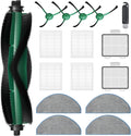 Y0140 Replacement Parts Compatible with iRobot Roomba 104 105 Y0140 Y0110 Q0120 Q0520 Q011 Vacuum Cleaner, 1 Roller Brush, 4 Hepa Filter, 4 Mop Pads, 4 Side Brushes, 2 Primary Filter, 1 Cleaning Brush