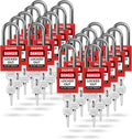 TRADESAFE Lockout Tagout Locks Set - 20 Red Keyed Alike Padlocks, 2 Keys Per Lock, OSHA Compliant Loto Locks for Lock Out Tag Out Stations, Premium Grade