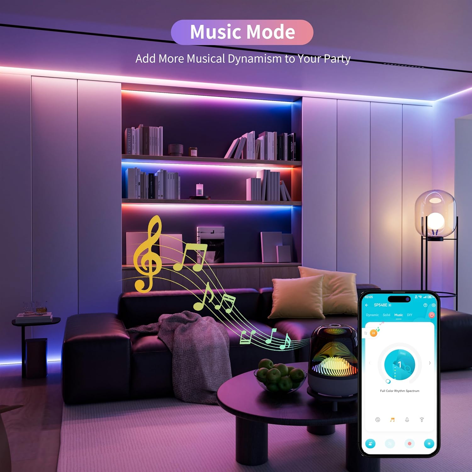 PAUTIX RGB Smart IC COB LED Strip Light Addressable 9.84ft/3m,UL-Listed DC24V Color Chasing Strip Light Multicolor Flexible Tape Lights Kit with Remote,for Cabinets,TV,Bedroom,Party DIY Decoration