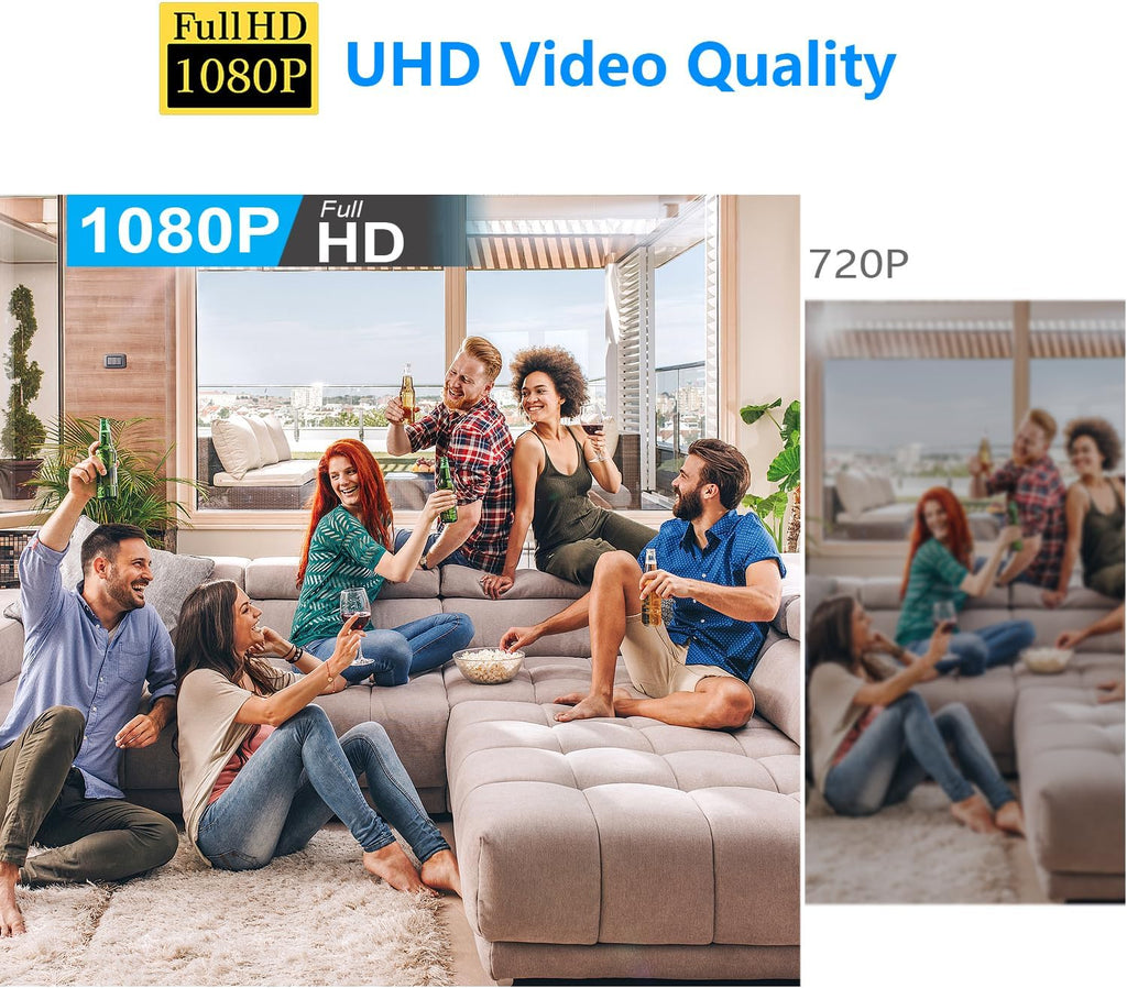 Smallest Wireless WiFi IP Camera,HD1080P Spy Camera with Battery,Portable Video Recording Live Feed,Baby Monitor with Night Vision,Motion Detection,Cloud Storage for Security with iOS Android APP