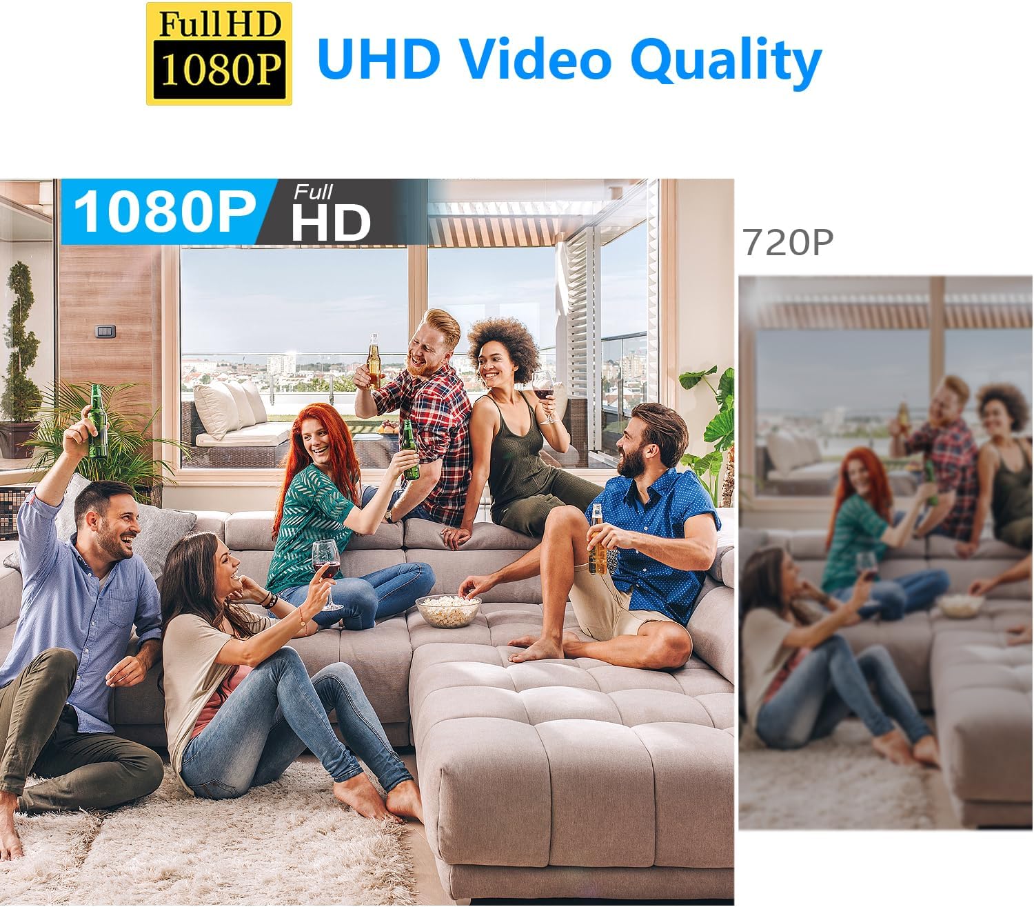 Smallest Wireless WiFi IP Camera,HD1080P Spy Camera with Battery,Portable Video Recording Live Feed,Baby Monitor with Night Vision,Motion Detection,Cloud Storage for Security with iOS Android APP