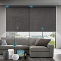 SmartWings Motorized Roller Blinds Work with Matter Homekit Z-Wave Thread Alexa Google, 100% Blackout Smart Window Shades for Bedroom, Cordless Remote Control Customized 16"-110" W, Eclipse Umber