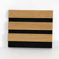 Sample Wood Salt Acoustic Wall Panels, Soundproof Wooden Wall Panels, 3D Fluted Sound Absorbing Panel, Teak, Sample Pack