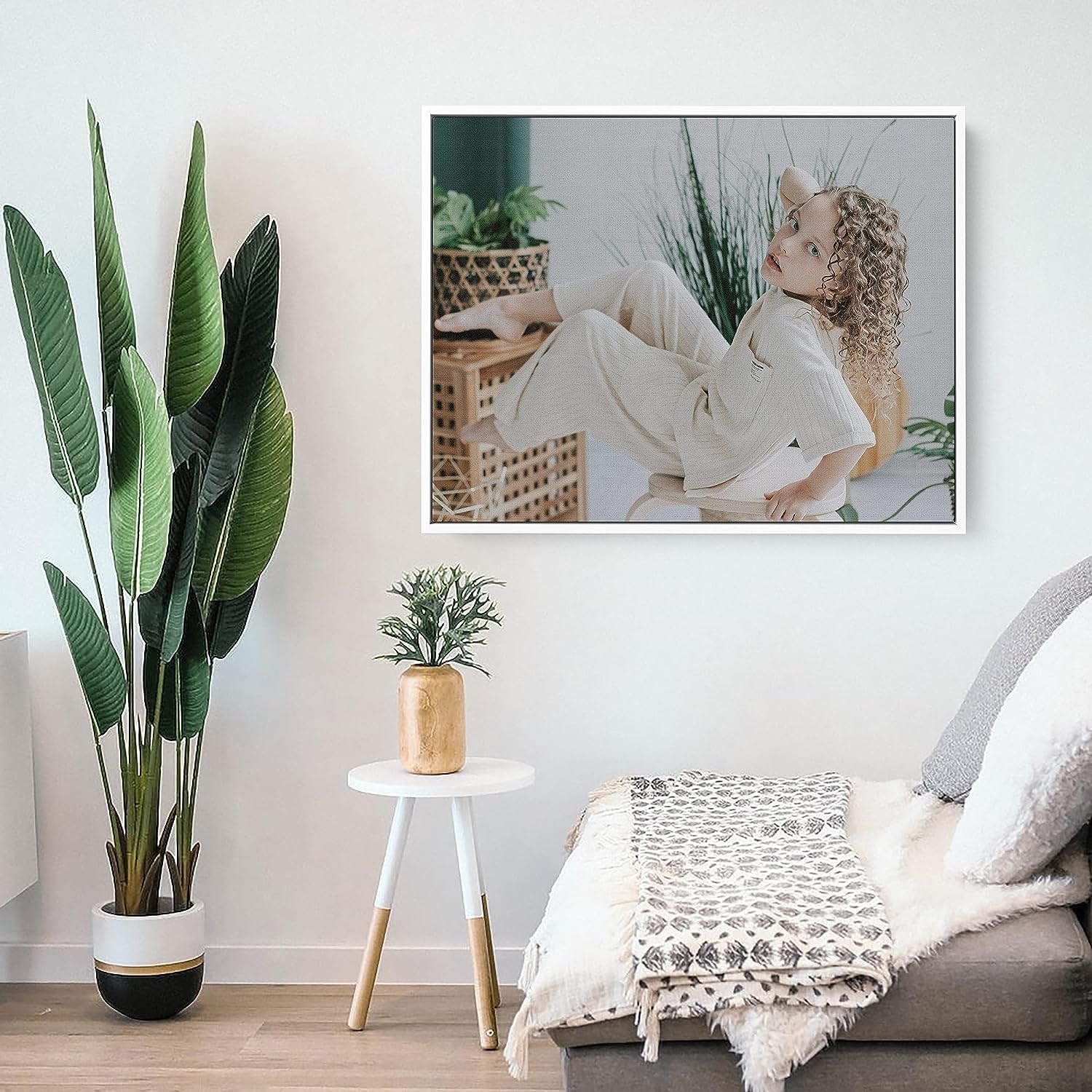 P&L ART. Personalized Custom Canvas Prints: Photo On Canvas Transform Your Photos into Stunning Framed Wall Art Digitally Printed Photo To Canvas Ideal for Home Decor Gifts Keepsakes White 24x36