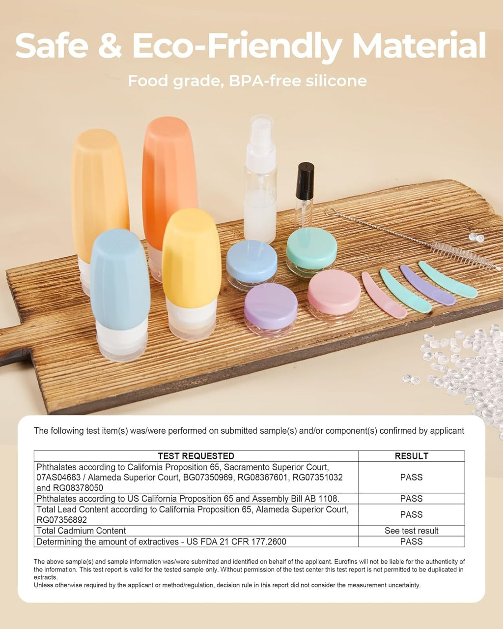 BAGSMART 18 Pack TSA Approved Travel Bottles for Toiletries, Leak Proof Silicone Travel Size Containers Bottles for Shampoo, Rose Pink