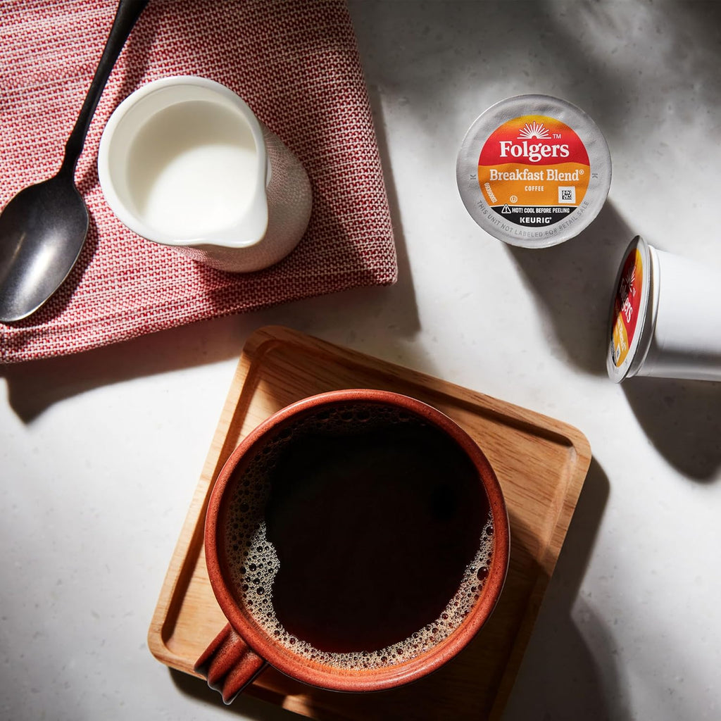 Folgers Breakfast Blend Mild Roast Coffee, 72 Keurig K-Cup Pods