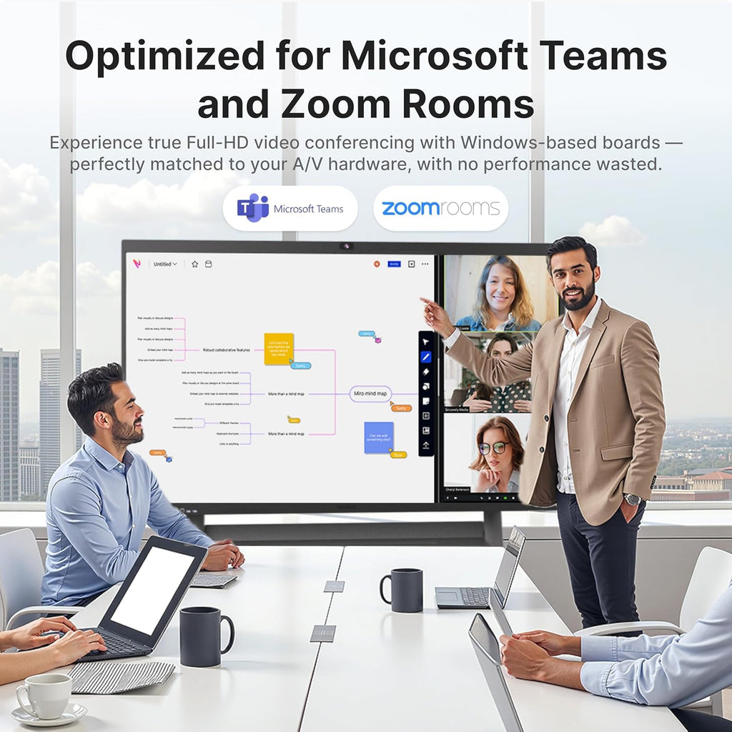 NearHub S Pro 4K UHD Smart Board,86” Windows 11 Interactive Whiteboard for Business &Education,Touchscreen Display with Built-In Camera &Microphones,All-in-One Collaboration Device for Hybrid Meetings