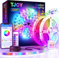 120ft Bluetooth LED Strip Lights,SMD 5050 Music Sync LED Lights Strip,RGB Color Changing LED Lights with Remote,Smart Phone APP Control,LED Lights for Bedroom,Ceiling,Room DIY(APP+Remote +Mic/60ftx2)