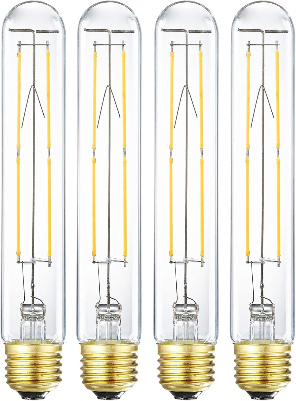 XININSUN T10 LED Bulb 6W Equal E26 LED Bulb 60 Watt dimmable Neutral White 4000K E26 Edison Bulb AC120V 600lm Tubular Light Bulb T9 for Rustic Pendant,Island,Chandeliers,Wall sconces Pack of 4