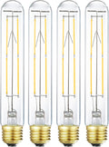 XININSUN T10 LED Bulb 6W Equal E26 LED Bulb 60 Watt dimmable Neutral White 4000K E26 Edison Bulb AC120V 600lm Tubular Light Bulb T9 for Rustic Pendant,Island,Chandeliers,Wall sconces Pack of 4