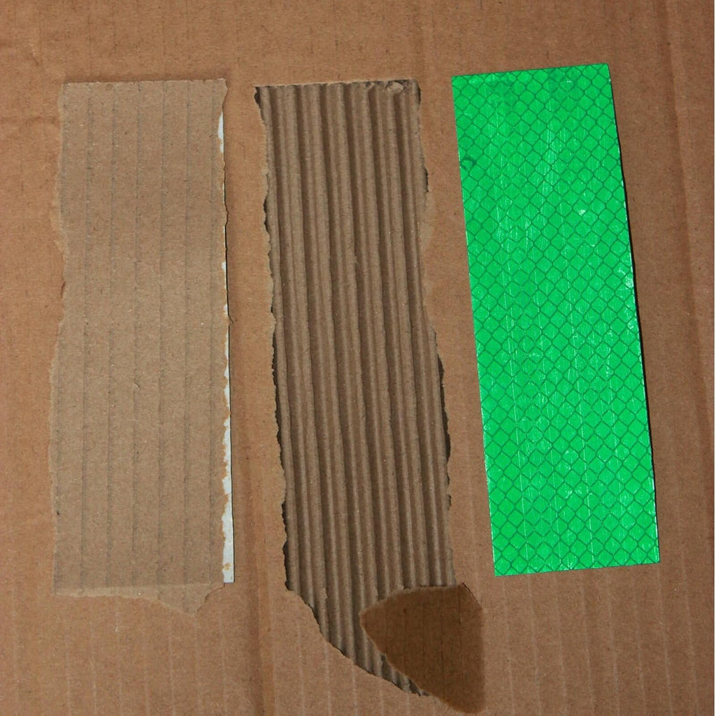 Non Fading Green Reflective Stickers 2 inch X 6 inch, Outdoor Waterproof High Visibility Warning Safety Adhesive Reflector Tape (20 Pcs)