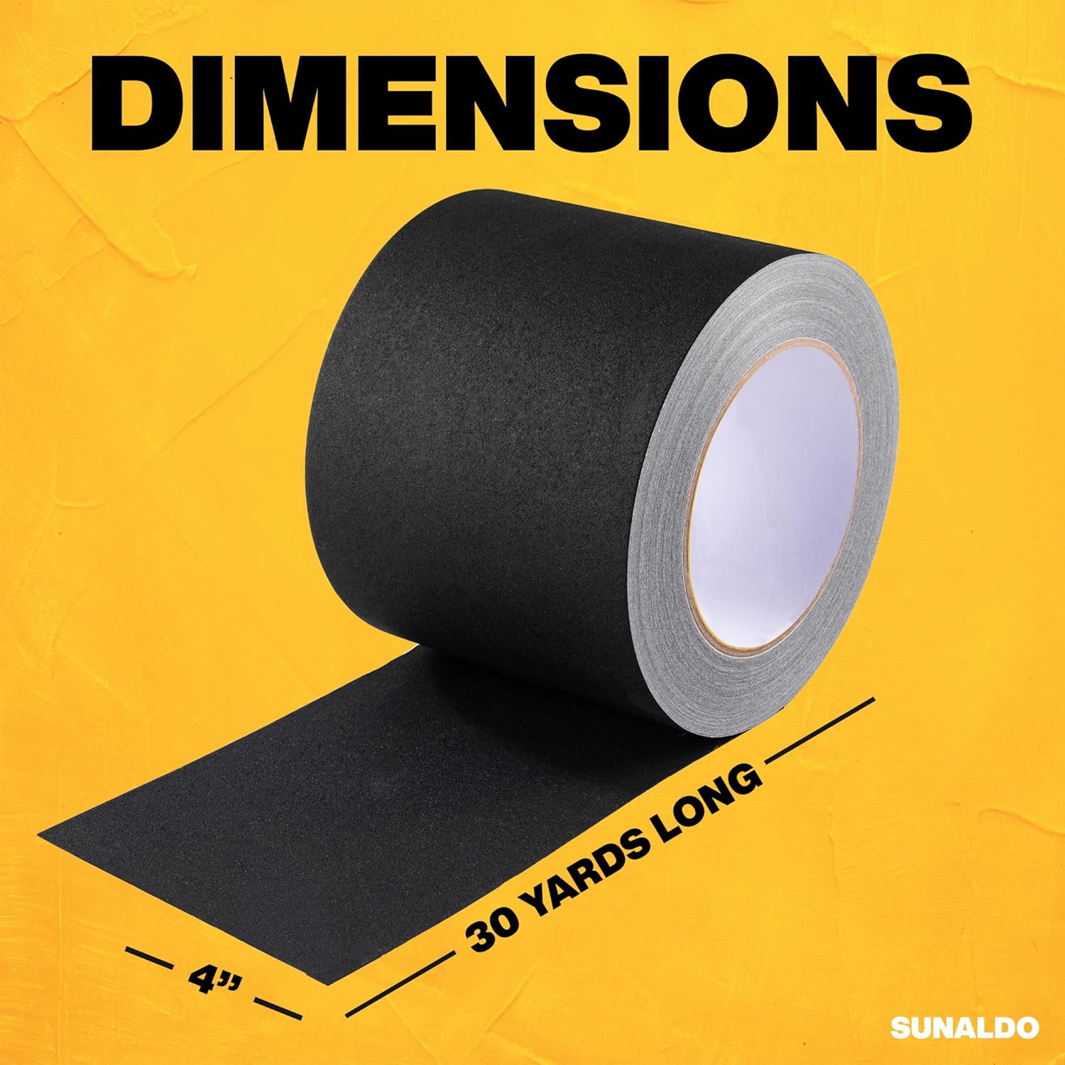 Gaffers Tape (4 Inch x 30 Yards) Easy to Rip, Residue-Free Professional Grade Floor Tape for Electrical Cords, Matte Finish Non Reflective, Weather Resistant (Black)