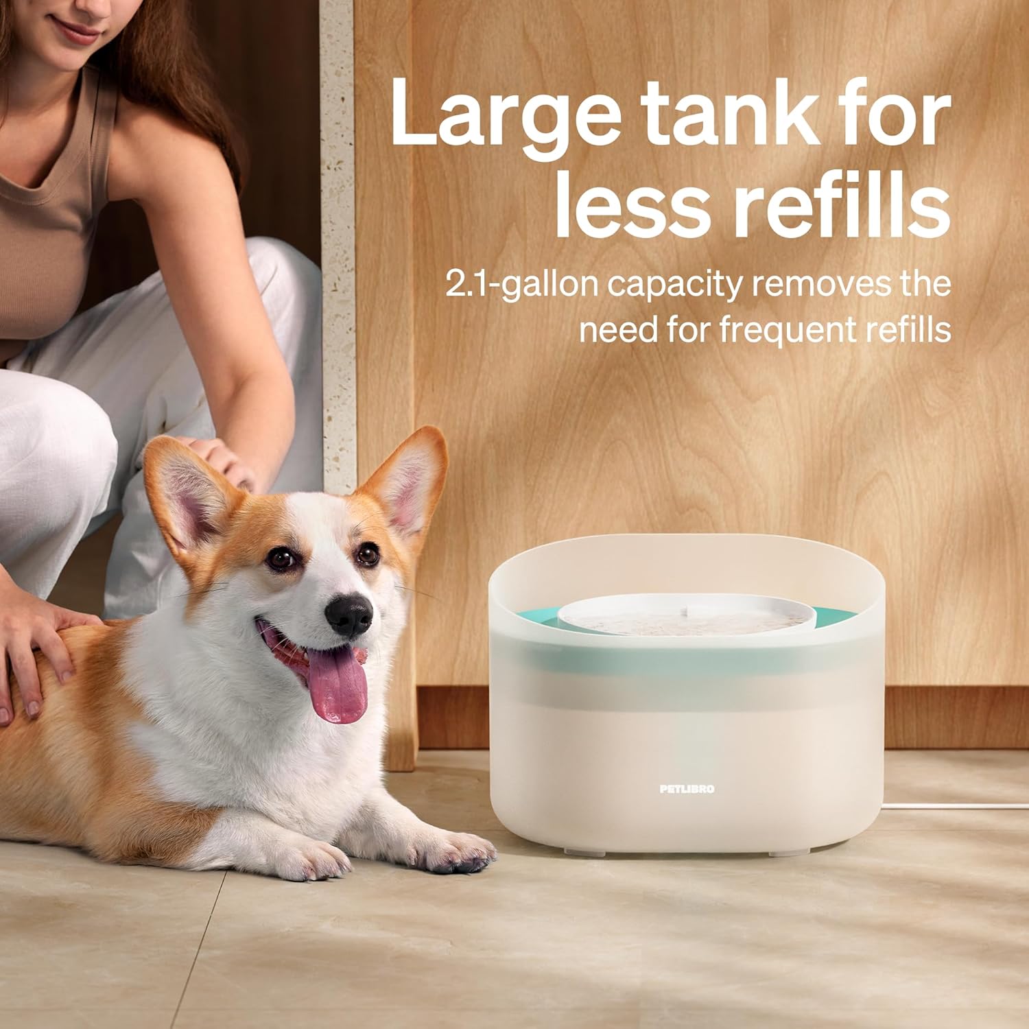 PETLIBRO Replacement Filters for Capsule Dog Fountain PLWF008, 4 Month Set of Filters for Dog Water Dispensers, 8 Count Pack, White