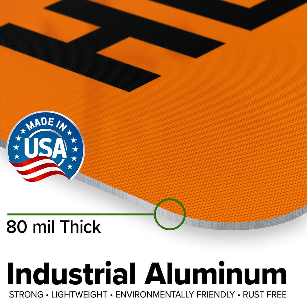 Custom warning Sign, OSHA Sign, 18x24 Inches, 3M EGP Reflective, Rust Free .080 Aluminum, Fade Resistant, Made in USA by My Sign Center
