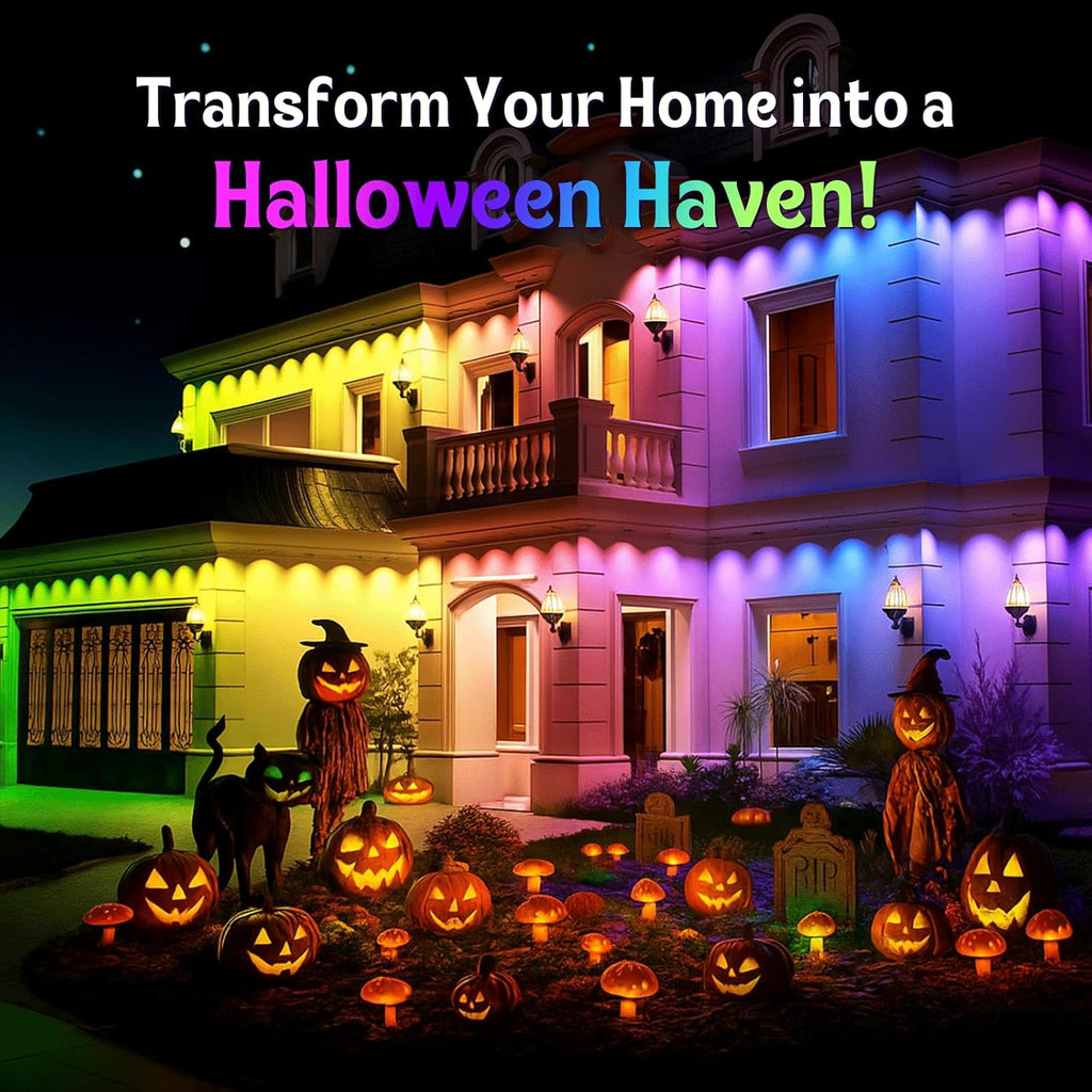 Fitop Permanent Outdoor Lights, 200FT RGB Smart LED Eaves Lights for House, Extendable Waterproof Outdoor Lights Strip, Music Sync, APP/Voice/Remote Control, Compatible with Alexa/Google
