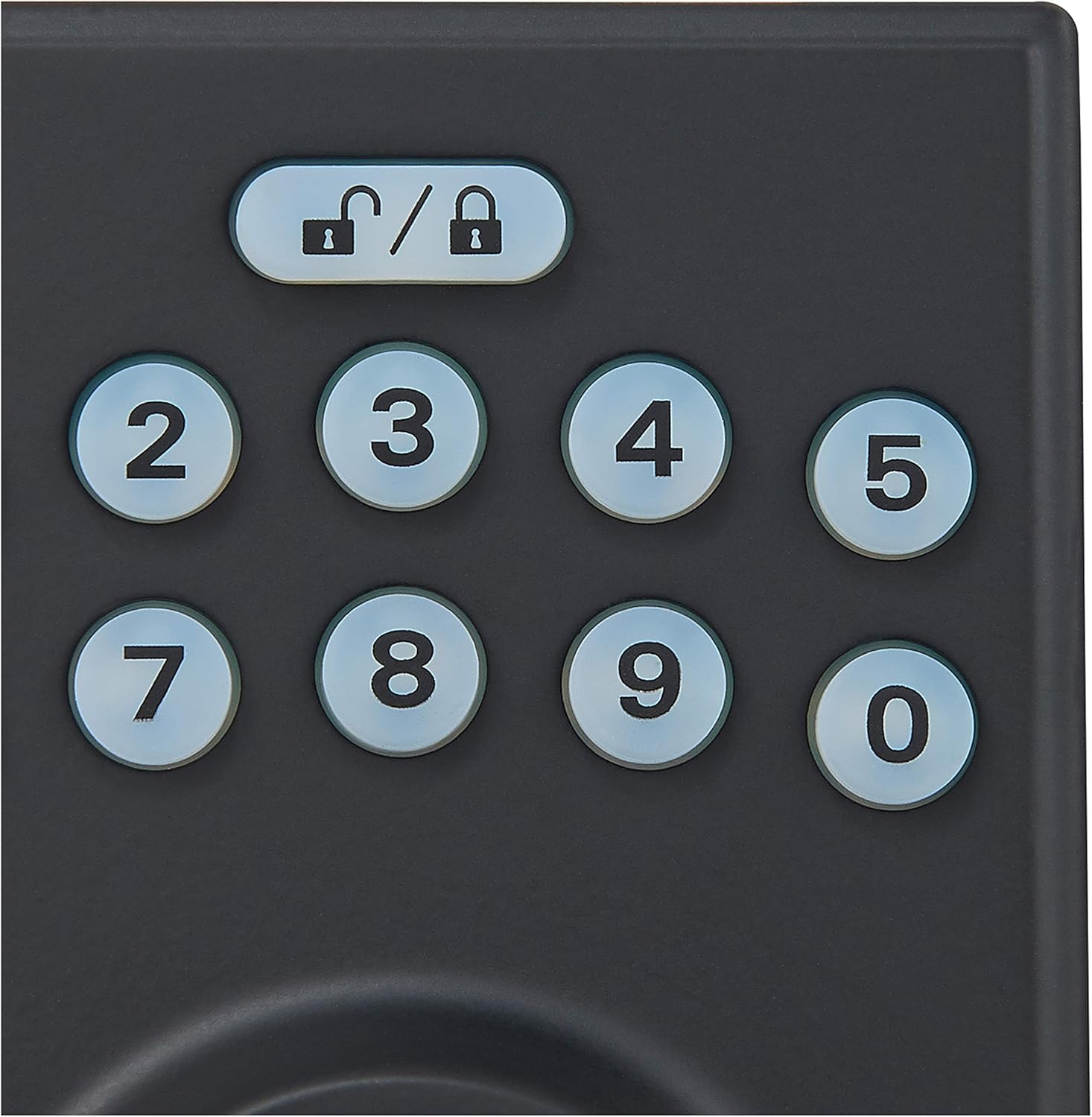 Amazon Basics Contemporary Electronic Keypad, Keyless Entry Door Lock Deadbolt with Handle Set, Key Pad Front Door with Knob, Contemporary Door Locks for Front Door, Door Handle, Matte Black, 1-Pack