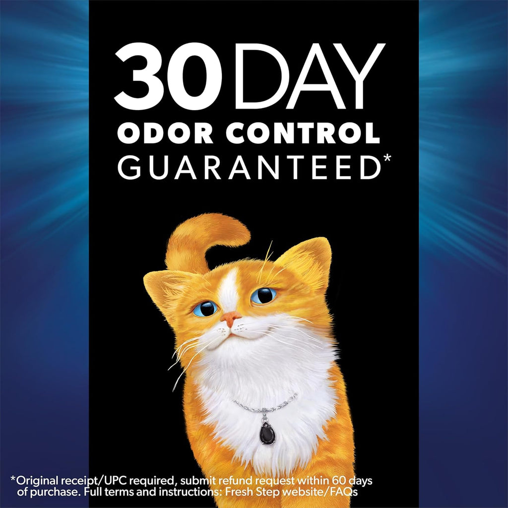 Fresh Step Clumping Cat Litter, Heavy Duty Advanced, Long Lasting 30-Day Odor Control with Odor Eliminating Carbon, 17.5 lb