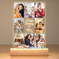 Custom Picture Frames with Photos, Personalized Photo Frame with Night Light, Customized Picture Frame, Personalized Birthday Gifts for Women Men Her Him Best Friends Wife Mom Dad Family Kid Baby
