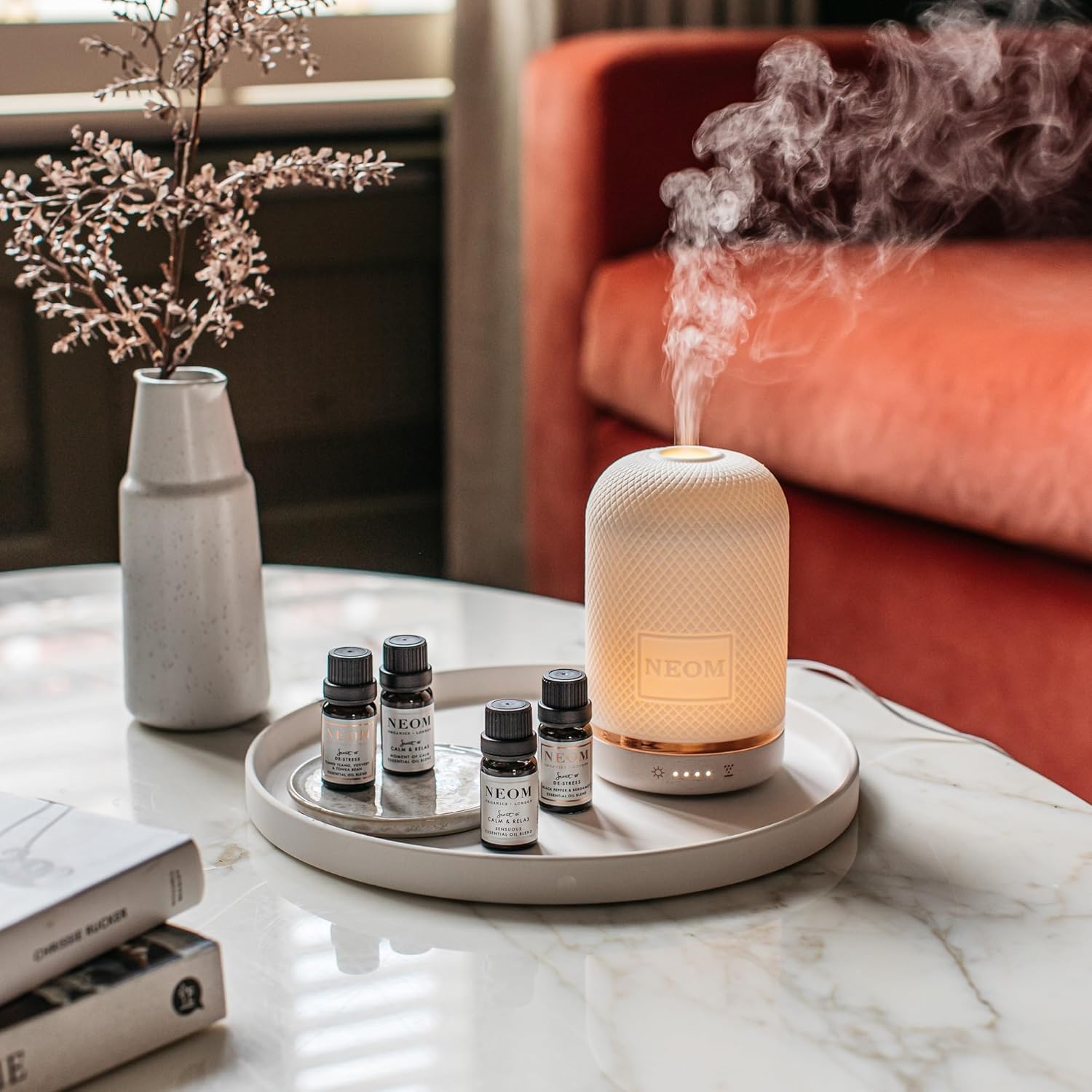 NEOM- Moment of Calm Essential Oil Blend, 10ml | Wild Rose & Neroli | Scent to Calm & Relax | 100% Natural Fragrance