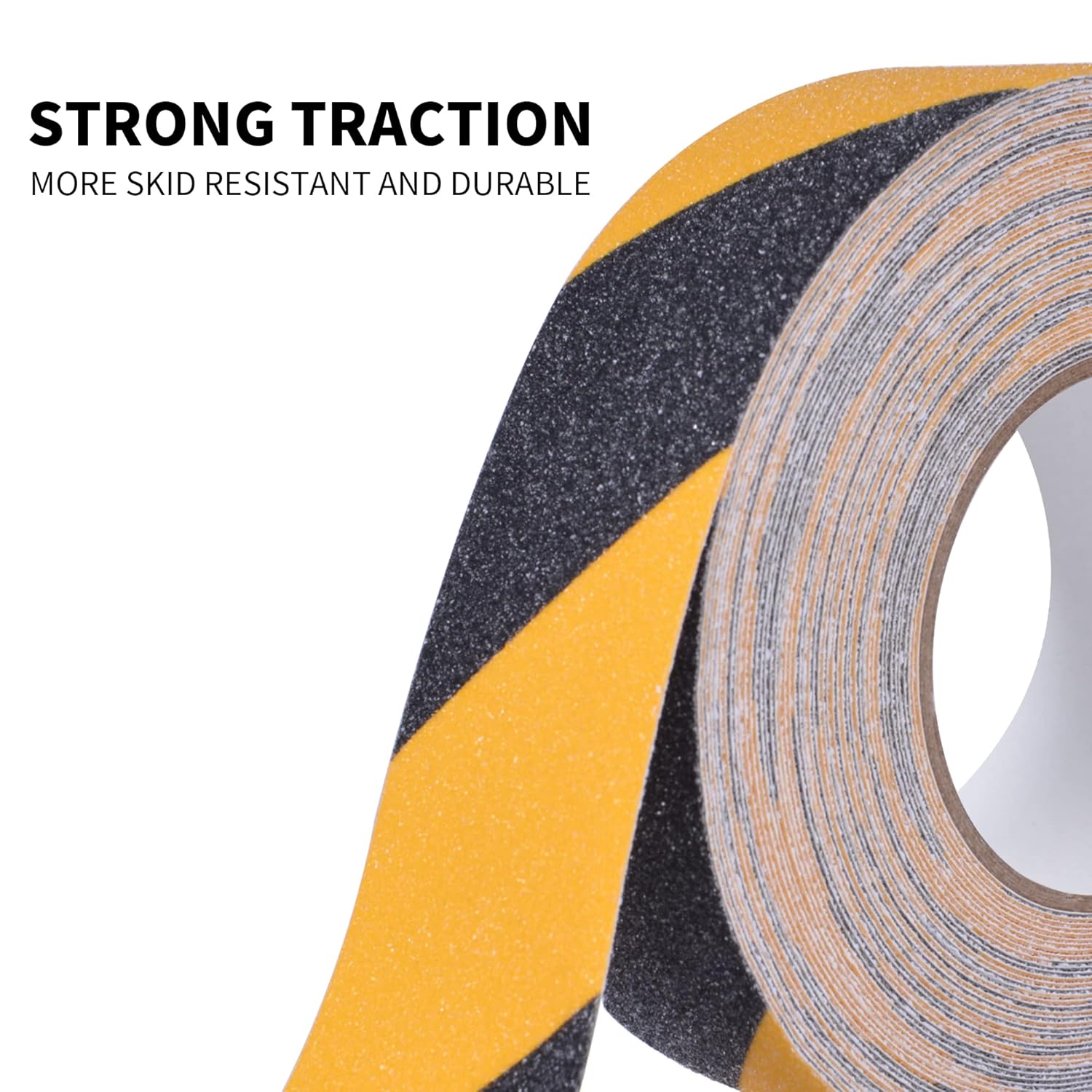TAPEBEAR Safety Tape, 2inch x 60feet, Black/Yellow, Anti-Slip Adhesive Tape for Indoor Outdoor Steps Stairs, Waterproof, Strong Grip, Compatible with Plastic, Wood, Ceramic, Glass, Metal