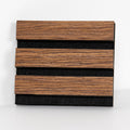 Sample Wood Salt Acoustic Wall Panels, Soundproof Wooden Wall Panels, 3D Fluted Sound Absorbing Panel, Red Oak, Sample Pack