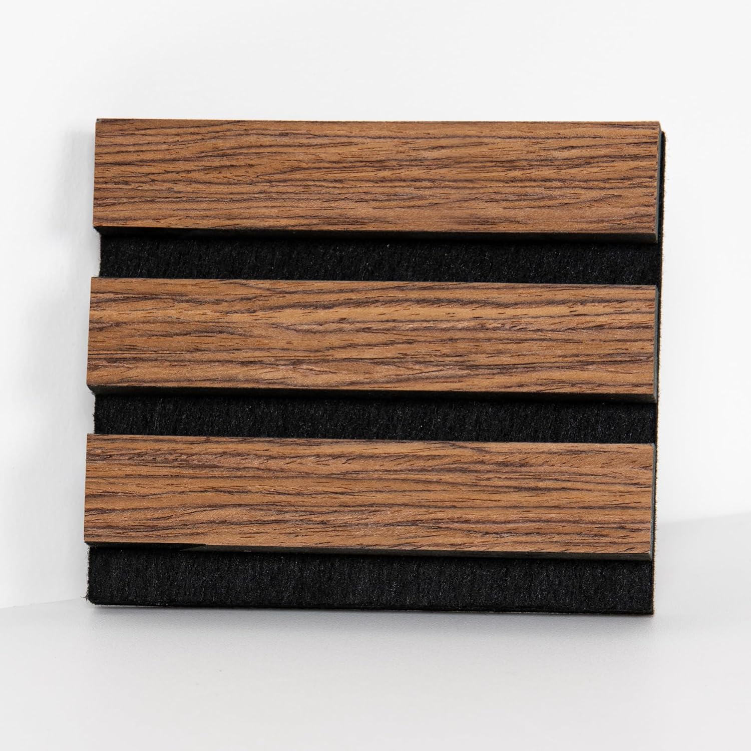 Sample Wood Salt Acoustic Wall Panels, Soundproof Wooden Wall Panels, 3D Fluted Sound Absorbing Panel, Red Oak, Sample Pack