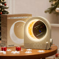 Sunrise Alarm Clocks for Bedrooms, Stepless Dimmable Moon Lamp Dual Alarm Clock Wake Up Light with 12Levels Volume for Heavy Sleepers, 10 Natural Sounds with Timer, Gifts for Women