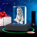 ArtPix 3D Premium Crystal Photo, Christmas Personalized Gifts for Women, Wife, Her, Him, Men, Husband, Grandma, Great Xmas Customized Gift With Your Own Photo, Custom Glass 3D Laser Etched Picture
