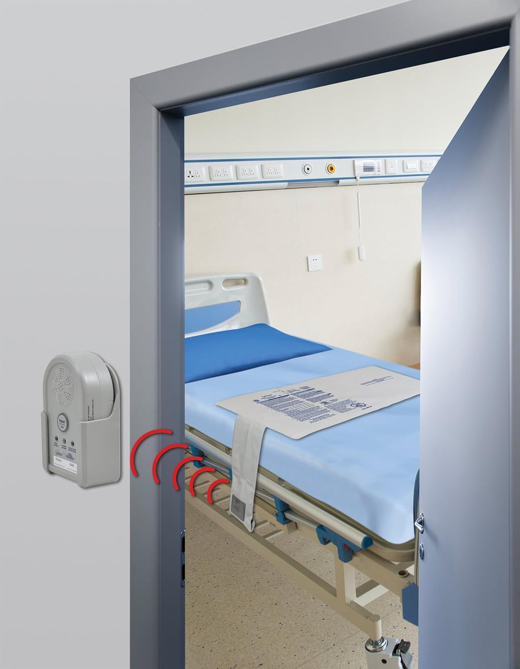 Secure Large Bed Alarm for Elderly Adults - Wireless Sensor Pad (24"x30") & Monitor with Protective Holder - Smart and Reliable Fall Prevention for Seniors and Dementia Patients