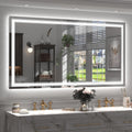 60x30 Inch LED Bathroom Mirror for Wall, Illuminated Vanity Mirror with Lights, Dimmable, Anti-Fog, Shatter-Proof, ETL Listed (Backlit and Front Lighted)