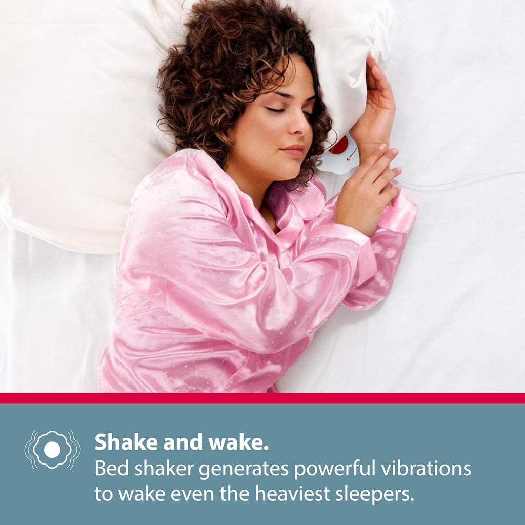 Bellman & Symfon Vibrating Alarm Clock Pro with Bed Shaker - Loud Alarm, Flashing LED Night Lights for Heavy Sleepers, Hard of Hearing and Deaf People - Alarm Clocks for Bedrooms with Backup Batteries