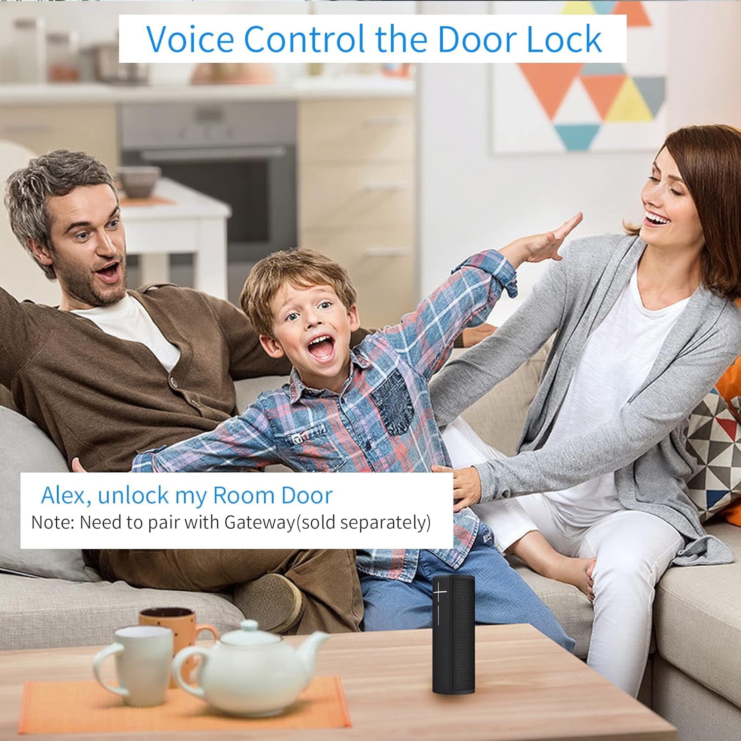 Harfo Fingerprint Door Lock, Heavy Duty Full APP Control Touchscreen Keypad Keyless Lock with Reversible Handle, Perfect for Home/Office/Bedroom Doors (Aged Bronze)