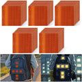 Non Fading Orange Reflective Stickers 4 inch X 4 inch, Outdoor Waterproof High Visibility Warning Safety Adhesive Reflector Tape (50 Pcs)