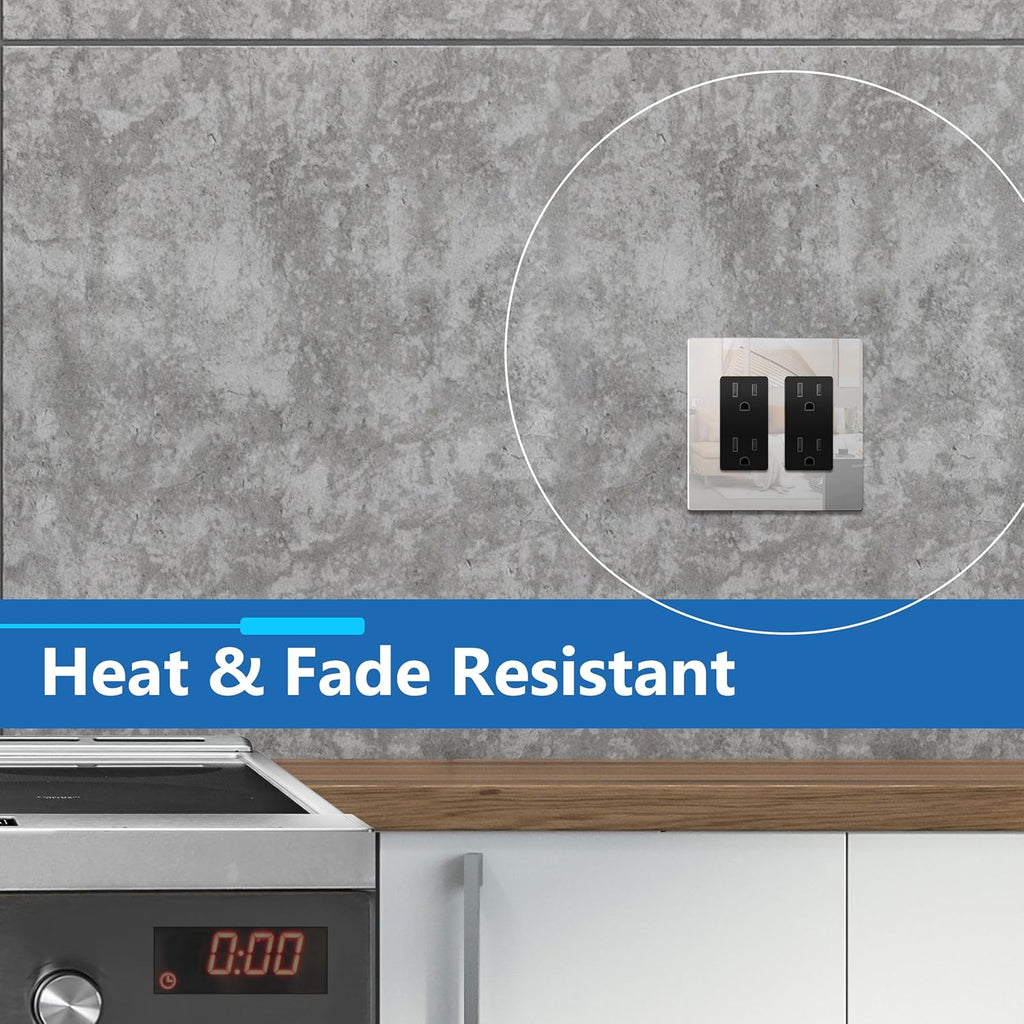 LIDER Double Decorator Metal Wall Plate, Temperature and Impact Resistant, 201 Stainless Steel, Screwless Cover, Modern Upgrade, Mid-Size 2-Gang 4.88” x 4.92”, Polished Chrome, LSMWP-32M-PC