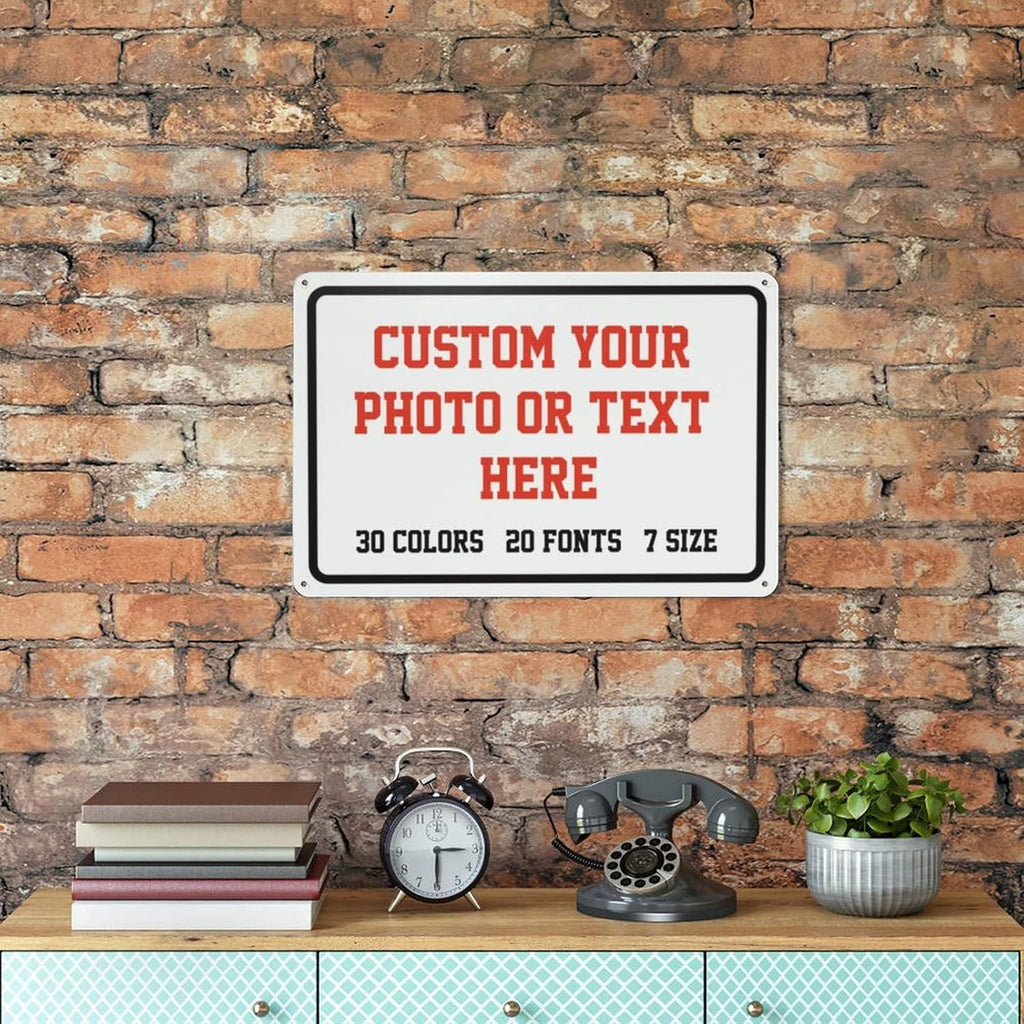Custom Signs Outdoor Metal - 17 x 12 Personalized Signs for Business, Work, Home, Delivery, Road, Garden, Hazard, Intersection, Parking, Decorative
