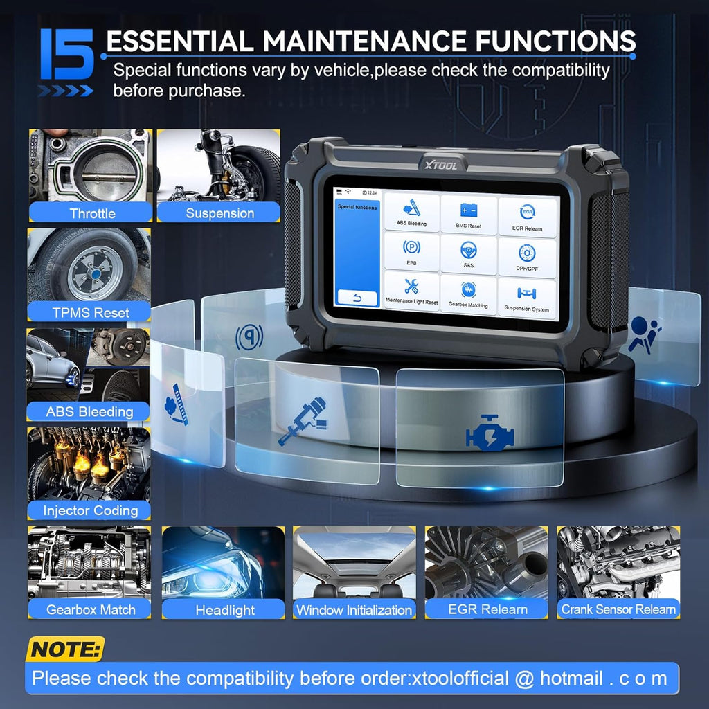 OBD2 Scanner Diagnostic Tool XTOOL D6: All System Scanner for Car with Free Updates, 15 Resets, Throttle Body Relearn, ABS Bleed, FCA AutoAuth & CAN FD, 2025 Upgrade Ver. of XTOOL D5/D5S