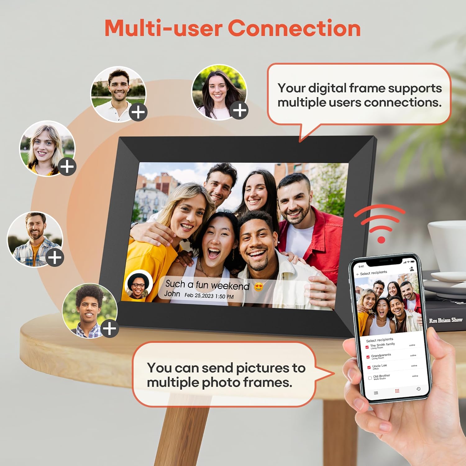 Frameo Digital Photo Frames WiFi 3 Pack