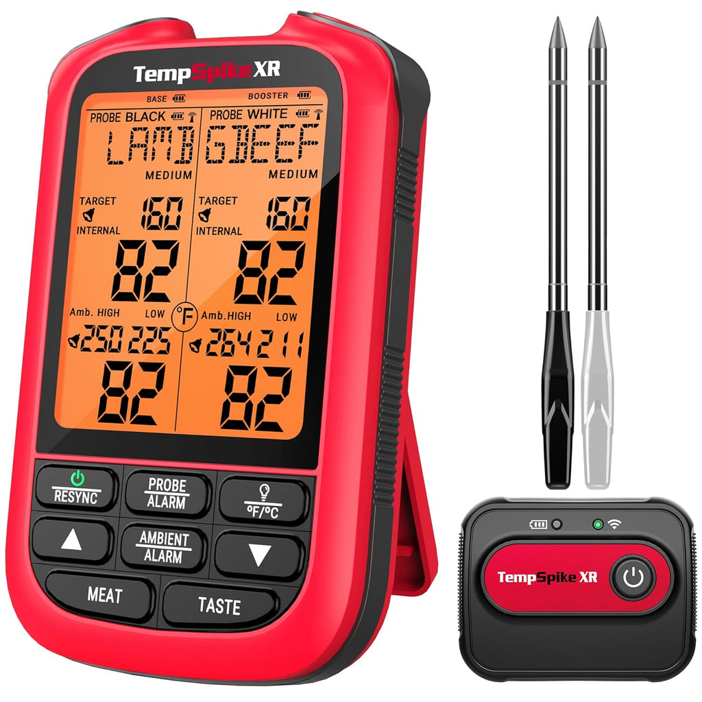 ThermoPro TempSpike 2000FT Wireless Meat Thermometer with 2 Ultra-Thin Meat Probe, Smart Meat Thermometer Digital Wireless for Rotisserie, Smoker, BBQ, Grill and Kitchen Cooking Thermometer