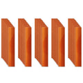 Non Fading Orange Reflective Stickers 1 inch X 6 inch, Outdoor Waterproof High Visibility Warning Safety Adhesive Reflector Tape (50 Pcs)