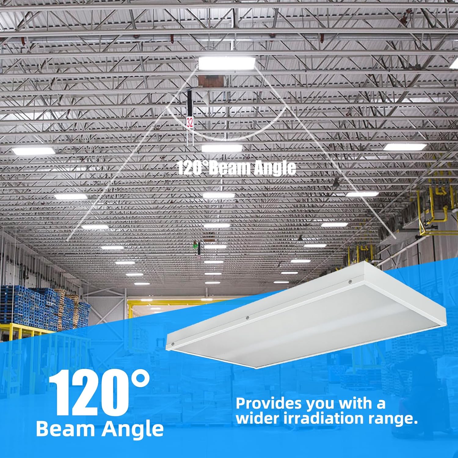 LED Linear High Bay Shop Lights with Motion Sensor, 150W LED Shop Light, 21000lm 140LM/W, 100-277V, 5000K Adjustable Tilt Hanging Commercial Linear High Bay Lights for Workshop Garage, 4-Pack