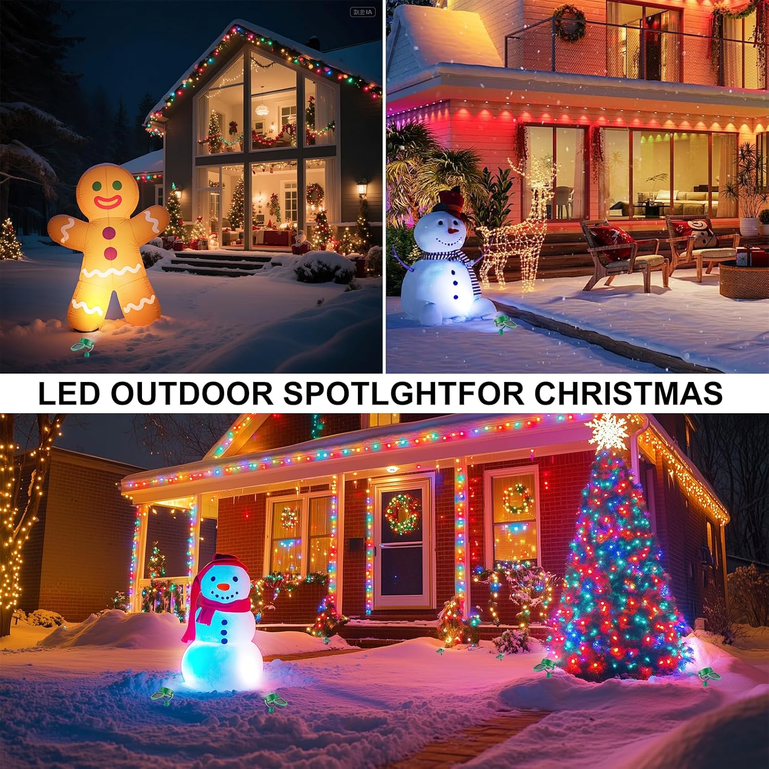 Solar Landscape Light, Color Changing Outdoor Path Lights Garden Plants Uplights Spotlight Indoor, Solar Motion Sensor Light Waterproof for Yard Pathway Step