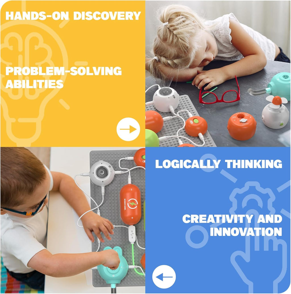 Science Kits for Kids - STEM Kits for Kids, Electronics Exploration Kit, 140+ Projects, 10+ Circuit Parts, STEM Educational Toy Gifts for Kid Boys Girls Ages 3 4 5 6 7 8 9 10 11 12